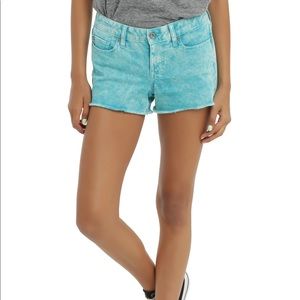 Light blue acid wash Hot topic shorts